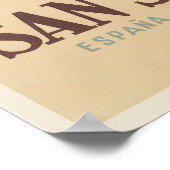 Poster mit San Sebastian Werbung Print (Ecke)