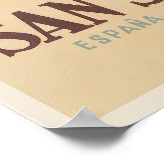 Poster mit San Sebastian Werbung Print (Ecke)