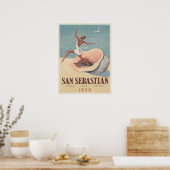 Poster mit San Sebastian Werbung Print (Küche)