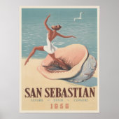 Poster mit San Sebastian Werbung Print (Vorne)
