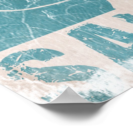 Poster mit Santa Cruz Surfer Print (Ecke)
