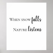 Poster mit Schneezitat auf Englisch (Vorne)