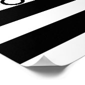 Poster mit schwarz-weiß Streifen bleibe Text (Ecke)