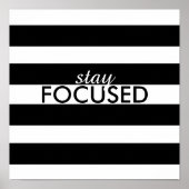 Poster mit schwarz-weiß Streifen bleibe Text (Vorne)