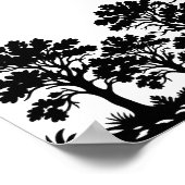 Poster mit schwarzen Baum-Silhouetten (Ecke)