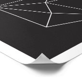 Poster mit schwarzer und weißer geometrischer Form (Ecke)