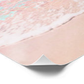 Poster mit Strand und abstraktem, bunten Himmel (Ecke)