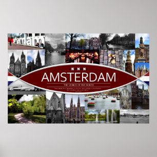 Poster mit Szenen aus Amsterdam