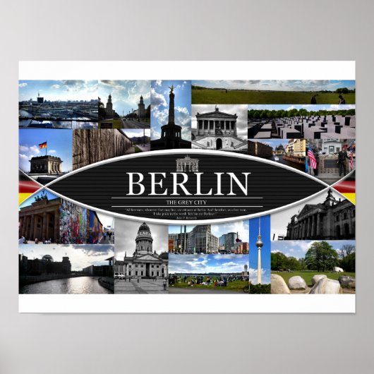 Poster mit Szenen aus Berlin (Vorne)