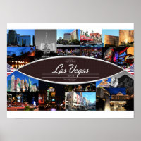 Poster mit Szenen aus Las Vegas