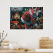 Poster mit traditionellem Weihnachtsmann (Küche)
