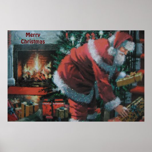 Poster mit traditionellem Weihnachtsmann (Vorne)