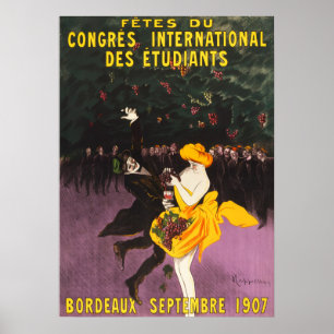 Poster mit Vintage-Magazincover/Anzeige