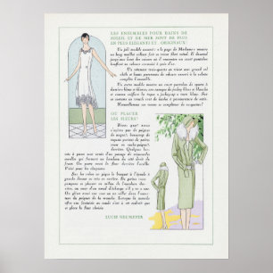 Poster mit Vintage-Modeillustration