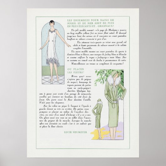 Poster mit Vintage-Modeillustration (Vorne)