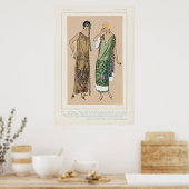 Poster mit Vintage-Modeillustration (Küche)