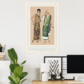 Poster mit Vintage-Modeillustration (Heimbüro)