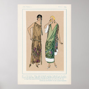Poster mit Vintage-Modeillustration
