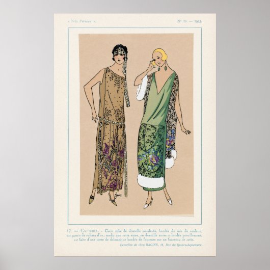 Poster mit Vintage-Modeillustration (Vorne)