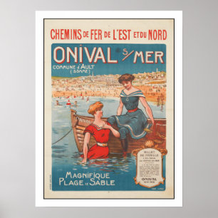 Poster mit Vintage-Sommerdruck aus Frankreich