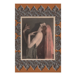 Poster mit Vintage-Tänzerin