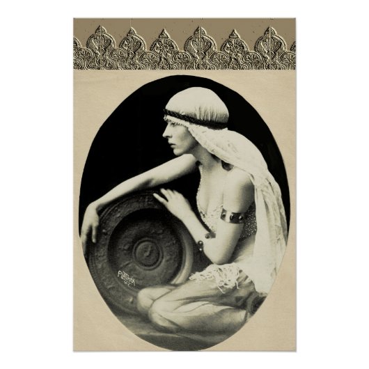 Poster mit Vintage-Tänzerin (Vorderseite)