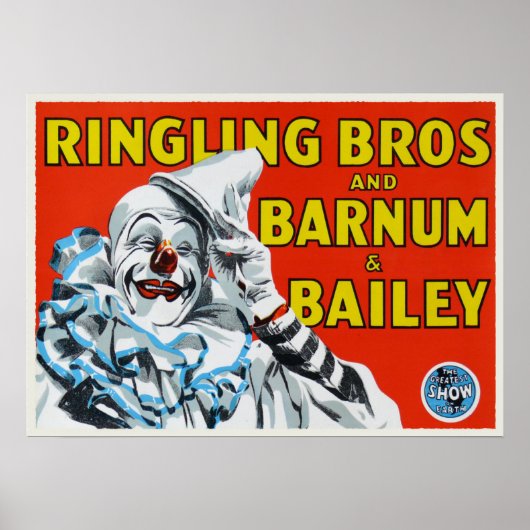 Poster mit Vintagem Circus Clowndruck (Vorne)