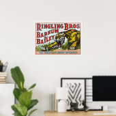 Poster mit Vintagem Circus Tiger Print (Heimbüro)
