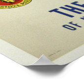 Poster mit Vintagem Skidrucken (Ecke)