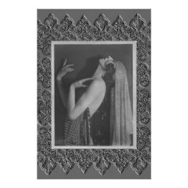 Poster mit Vintagem Tänzer