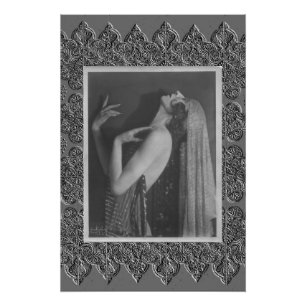 Poster mit Vintagem Tänzer