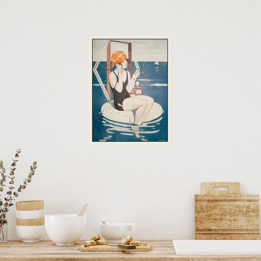 Poster mit Vintager französischer Sommerhitze (Küche)