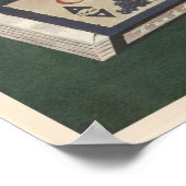 Poster mit Vintager kalifornischer Fruchtlady (Ecke)