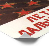 Poster mit Vintager Luftwaffenpropaganda der UdSSR (Ecke)