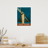 Poster mit Vintager New Yorker Poster-Print (Küche)