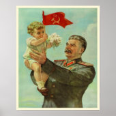Poster mit Vintager Stalin-Propaganda (Vorne)