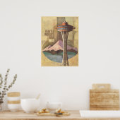 Poster mit Vintager Weltmesse Poster drucken (Küche)