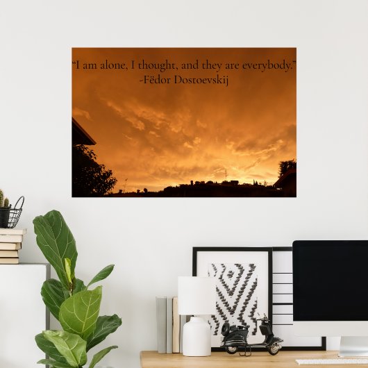 Poster mit Zitat. (Heimbüro)