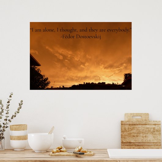 Poster mit Zitat. (Küche)