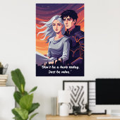 Poster mit Zitat aus dem Buch Powerless (Heimbüro)