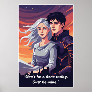 Poster mit Zitat aus dem Buch Powerless