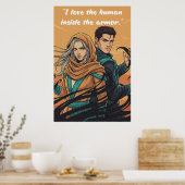 Poster mit Zitat aus dem Buch Powerless (Küche)