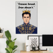 Poster mit Zitat aus dem Buch 'Powerless' (Heimbüro)