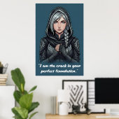 Poster mit Zitat aus Powerless Book (Heimbüro)