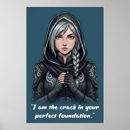 Poster mit Zitat aus Powerless Book (Vorne)