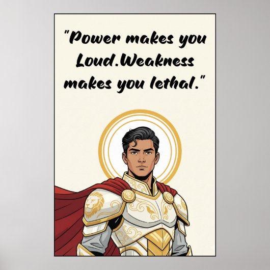 Poster mit Zitat aus Powerless Book (Vorne)