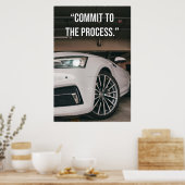 Poster mit Zitat 'Zum Prozess bekennen' (Küche)