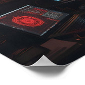 Poster mitternächtlicher Cyber-Spannung in einem S (Ecke)