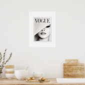 Poster - Modeerscheinung für Frauen mit großem Hut (Küche)