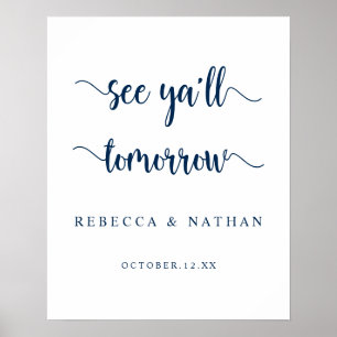 Poster Modern Rustic, Bis morgen sehen wir uns all